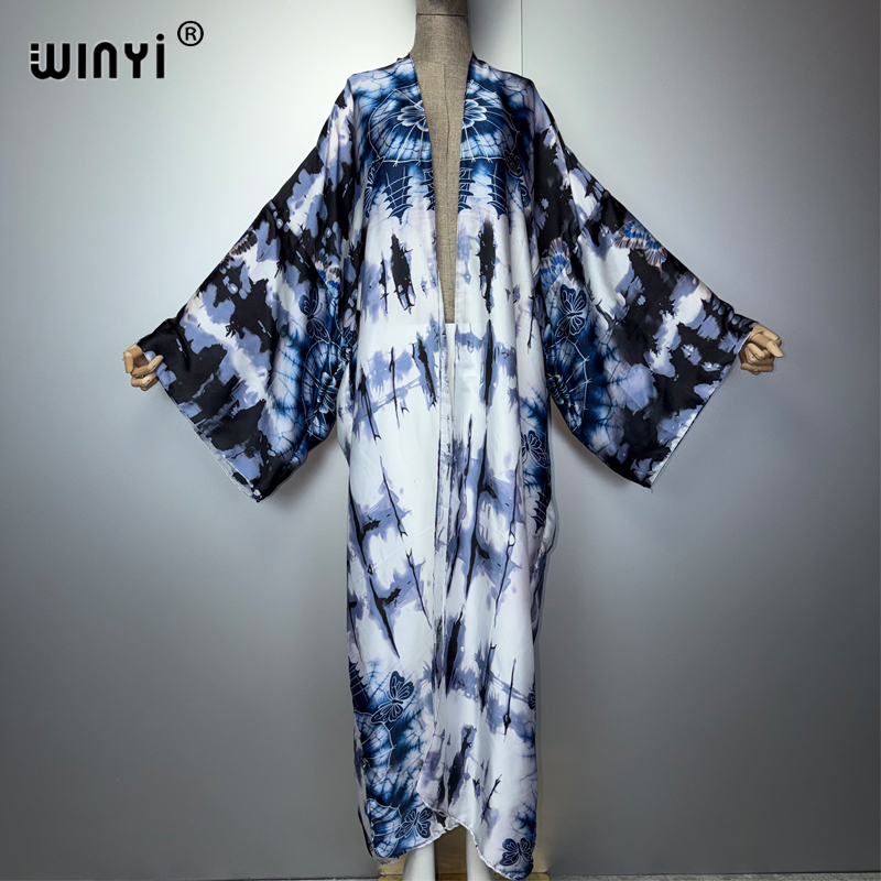 Boho Summer Beach Maxi Dress - WINYI 2026 Boho Kimono Maxi Beach
