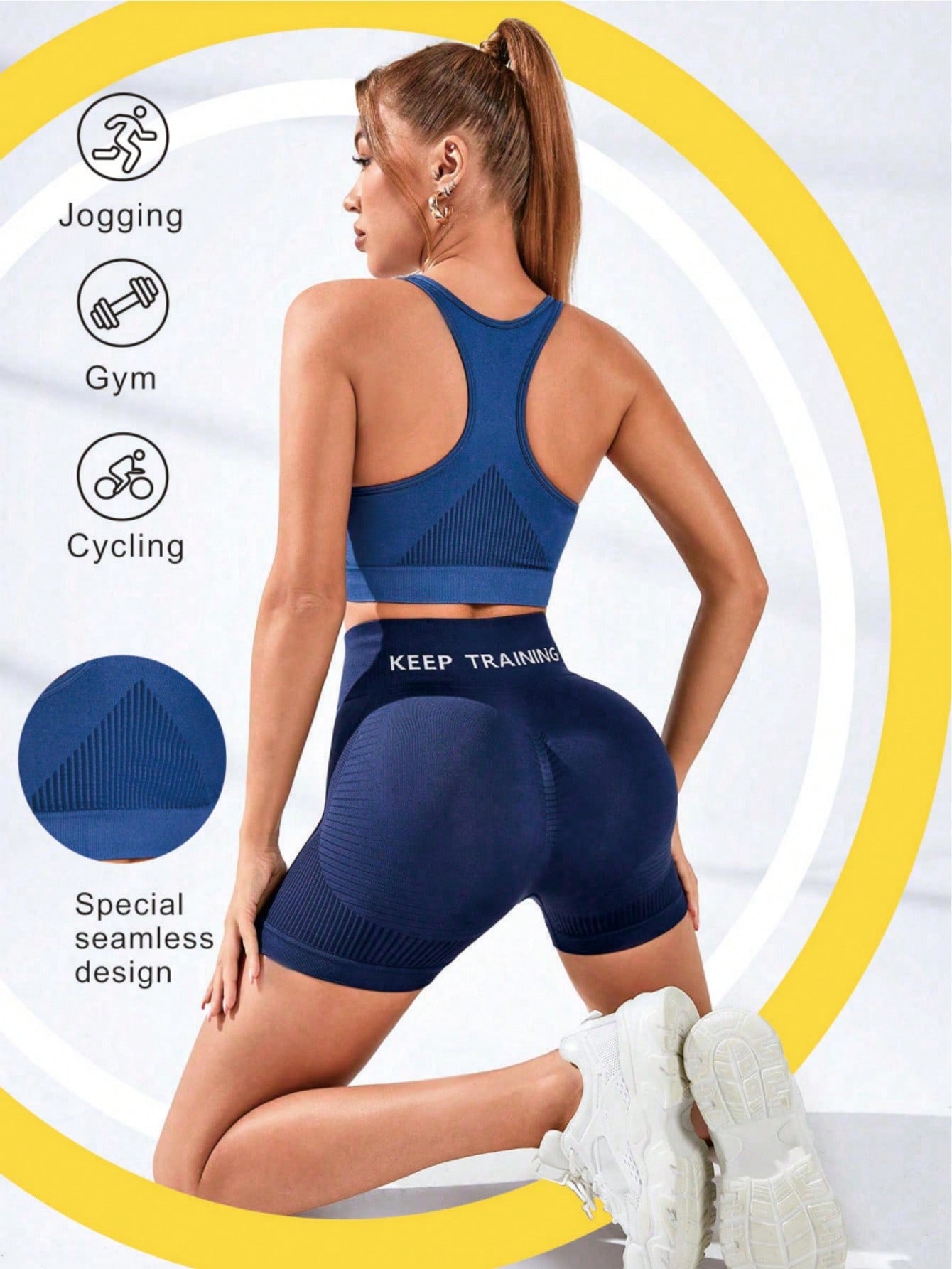 Women's Racerback Sports Bra S - огляд і ціна Seamless Ribbed Workout Tank Top