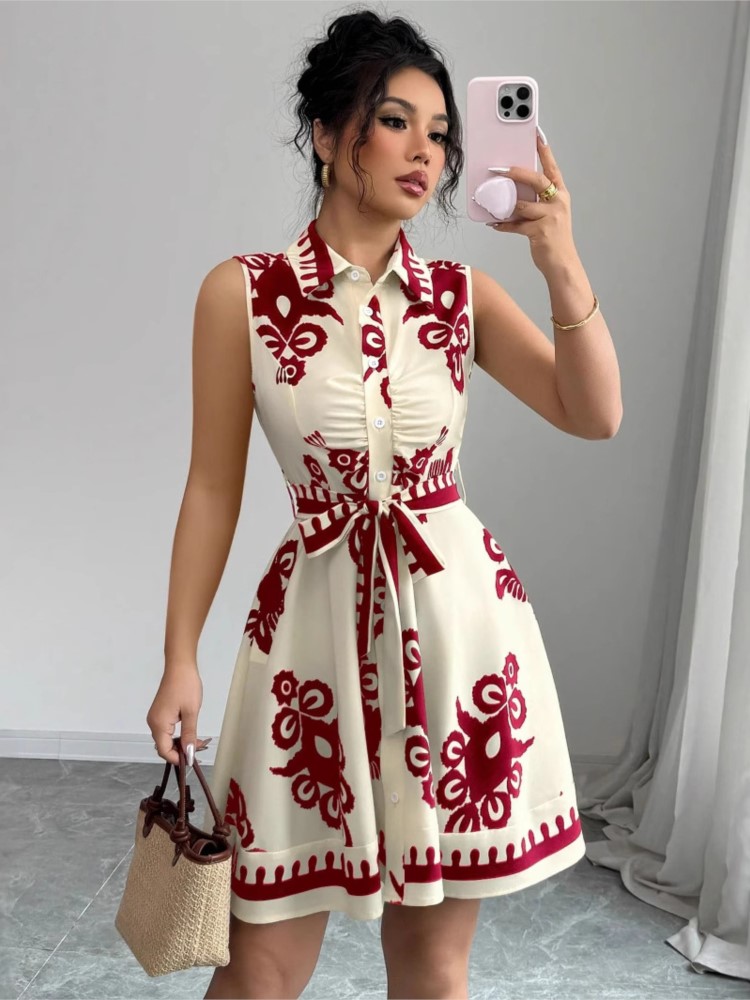 Summer New Fashion Casual Dres - огляд і ціна French Vintage Floral Midi Dress