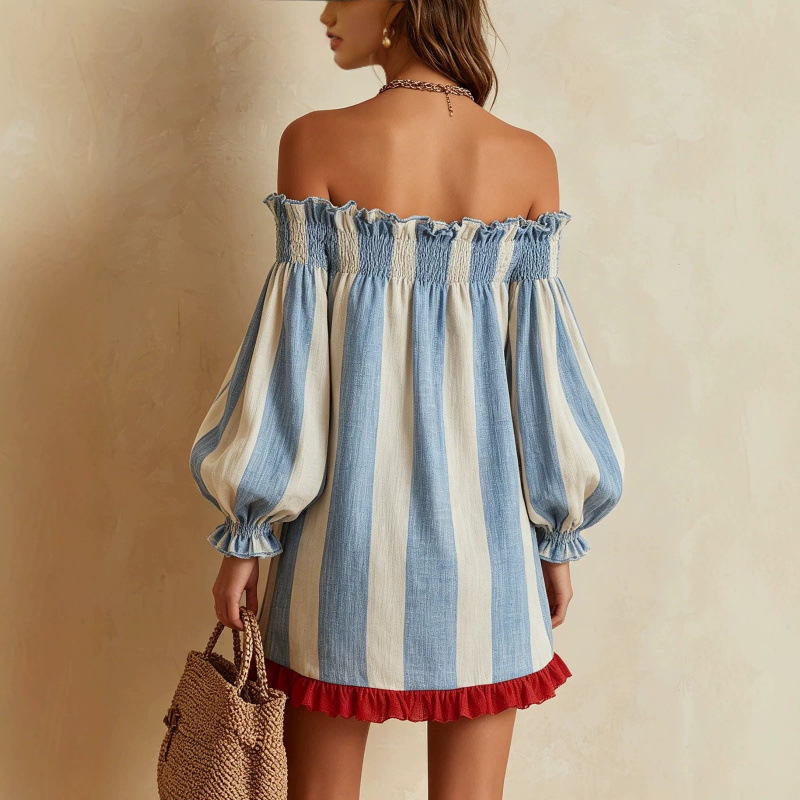 2026 Women Off‑the‑Shoulder Dr - огляд і ціна Off Shoulder Puff Sleeve Sundress