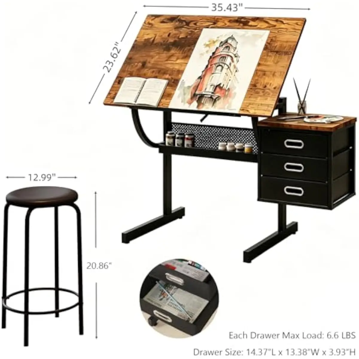Drafting Desk with Adjustable  - огляд і ціна Tops