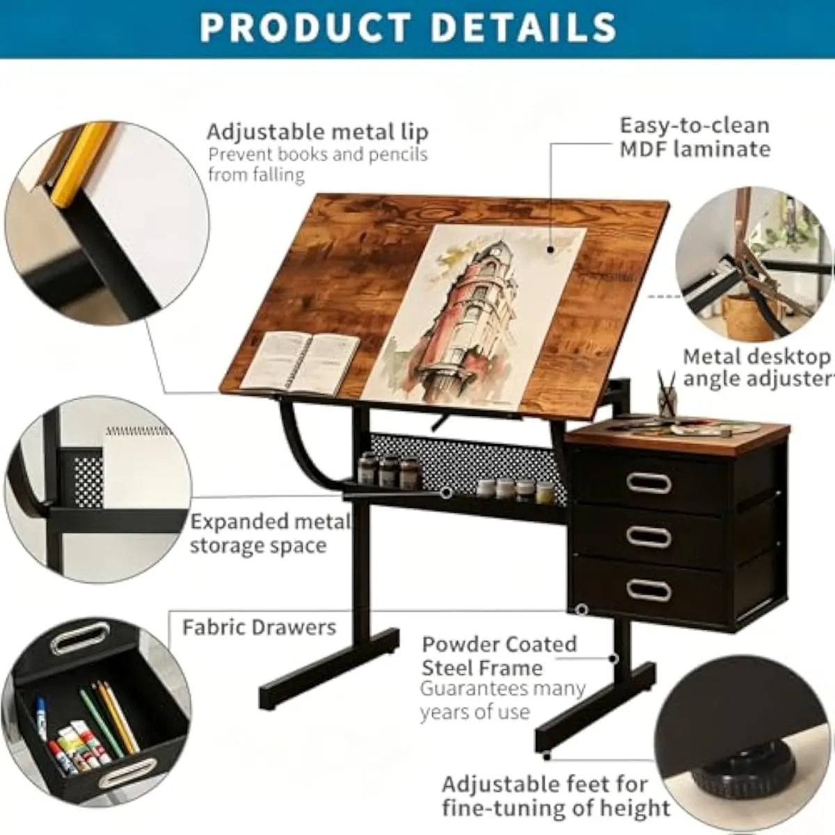 Drafting Desk with Adjustable  - огляд і ціна Tops