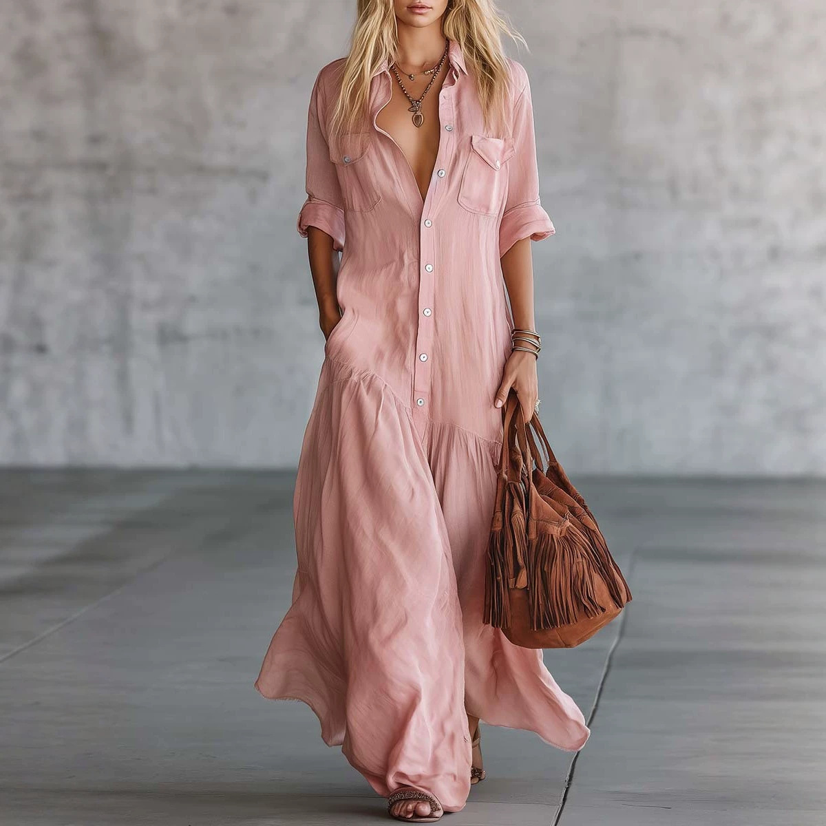 2026 Women's Summer Cotton Lin - огляд і ціна Casual Loose Linen Shirt Dress