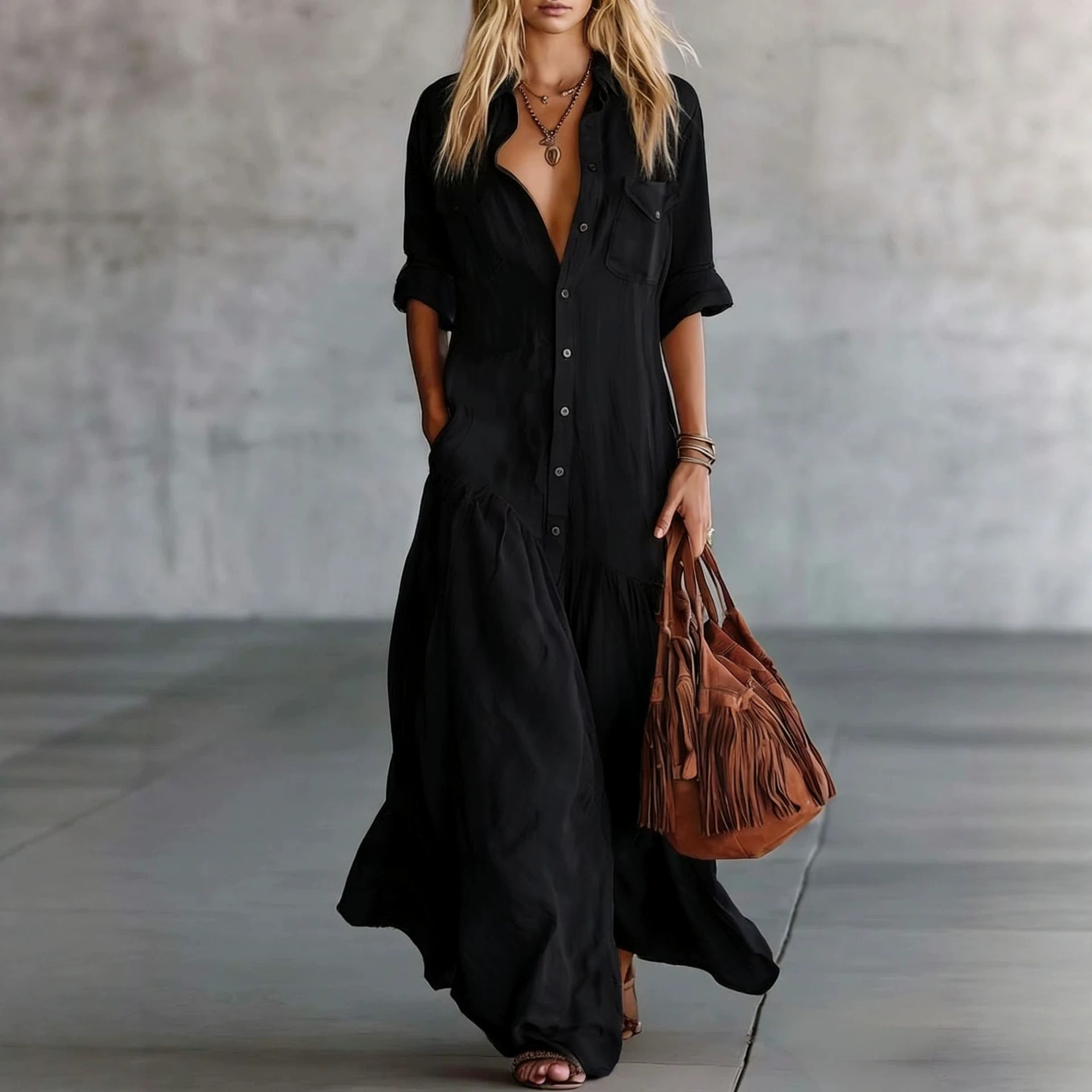 2026 Women's Summer Cotton Lin - огляд і ціна Casual Loose Linen Shirt Dress