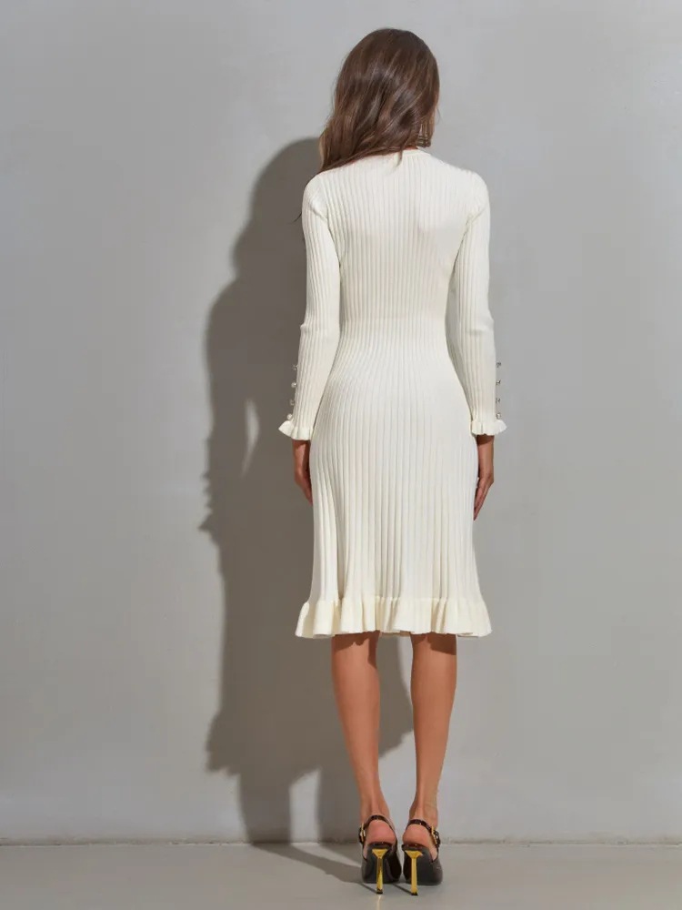 Women's Ribbed Knit Long Sleev - огляд і ціна Bodycon Long Sleeve Ribbed Dress