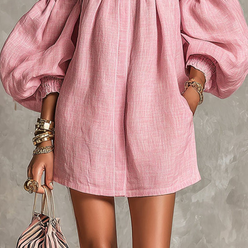 2026 Summer New Off Shoulder P - огляд і ціна Off Shoulder Puff Sleeve Sundress