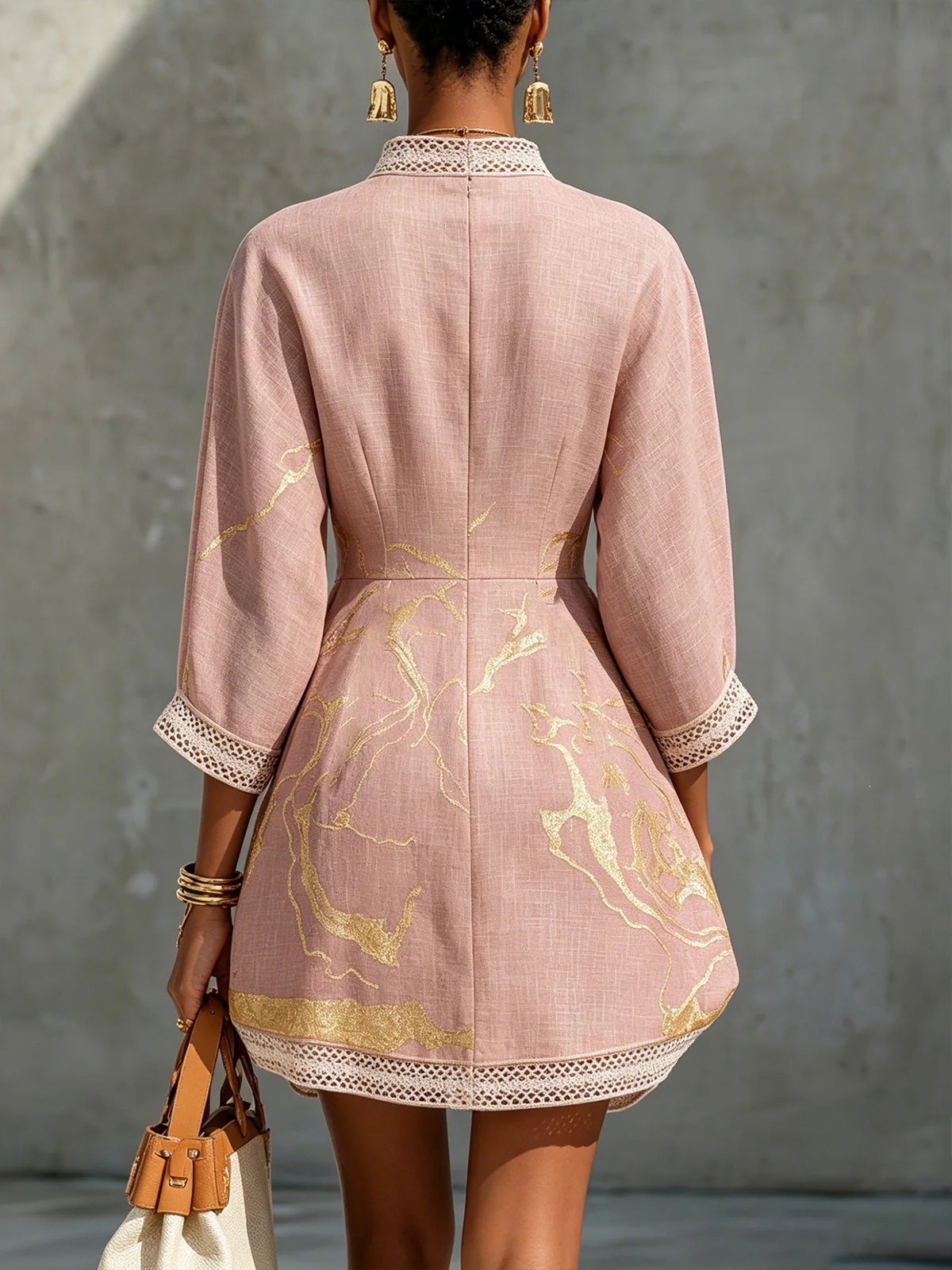 Elegant Mini Dress for Women F - огляд і ціна French Vintage Floral Midi Dress