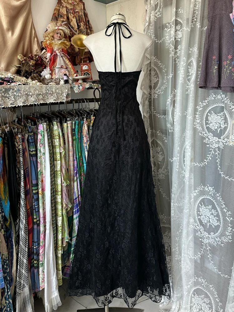Y2k Vintage Halter Sleeveless  - огляд і ціна Y2K Backless Halter Mini Dress