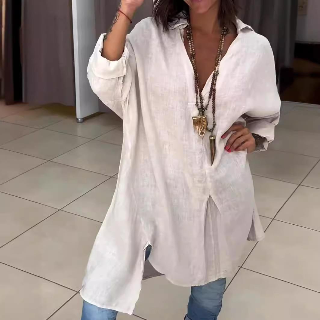New 2024 Women's Casual Cotton - огляд і ціна Casual Loose Linen Shirt Dress