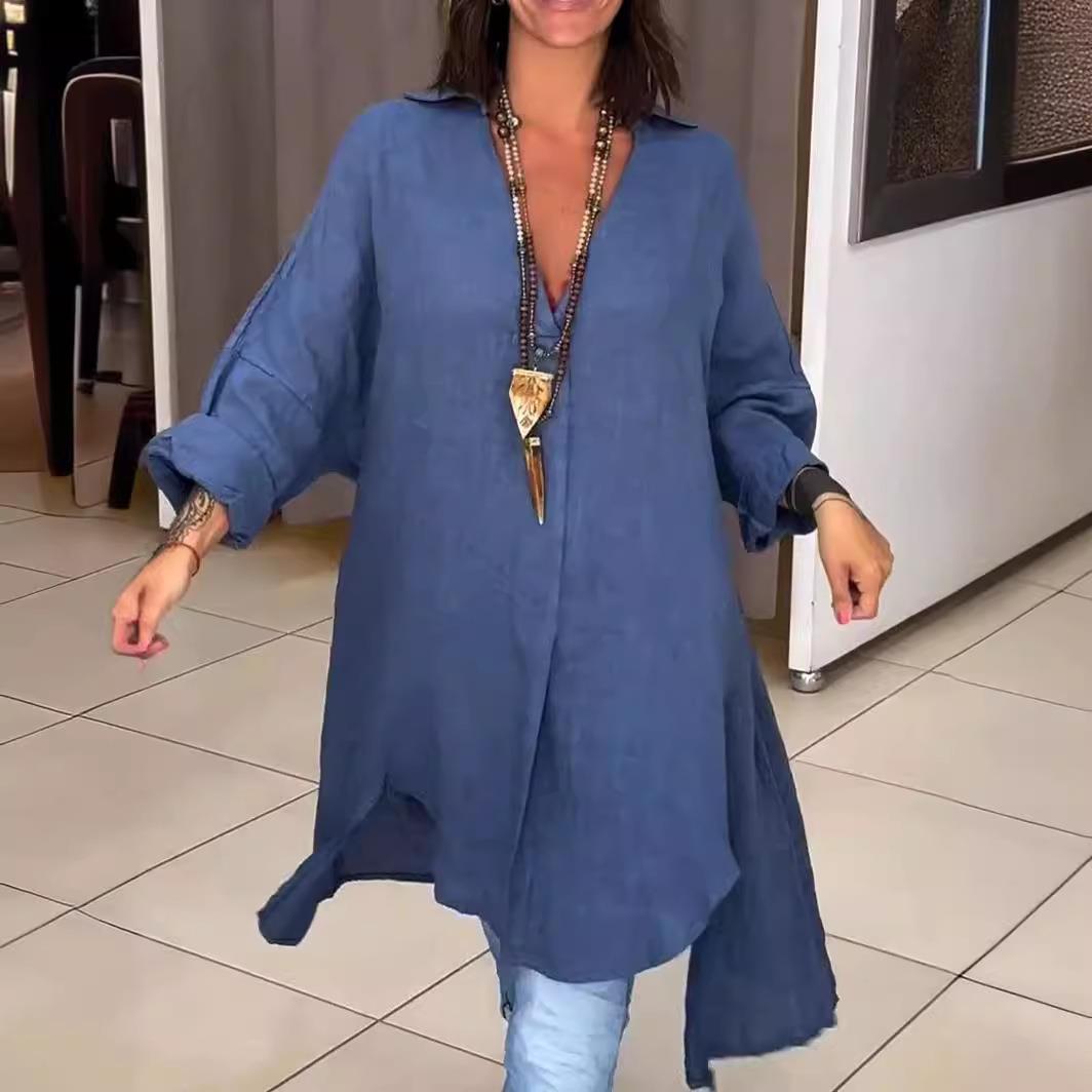New 2024 Women's Casual Cotton - огляд і ціна Casual Loose Linen Shirt Dress