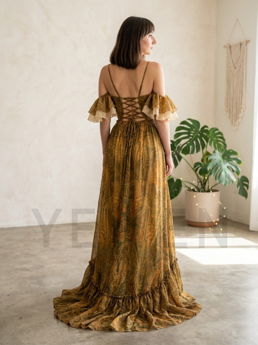 Boho Printed 2 Piece Maxi Dres - огляд і ціна Boho Summer Beach Maxi Dress