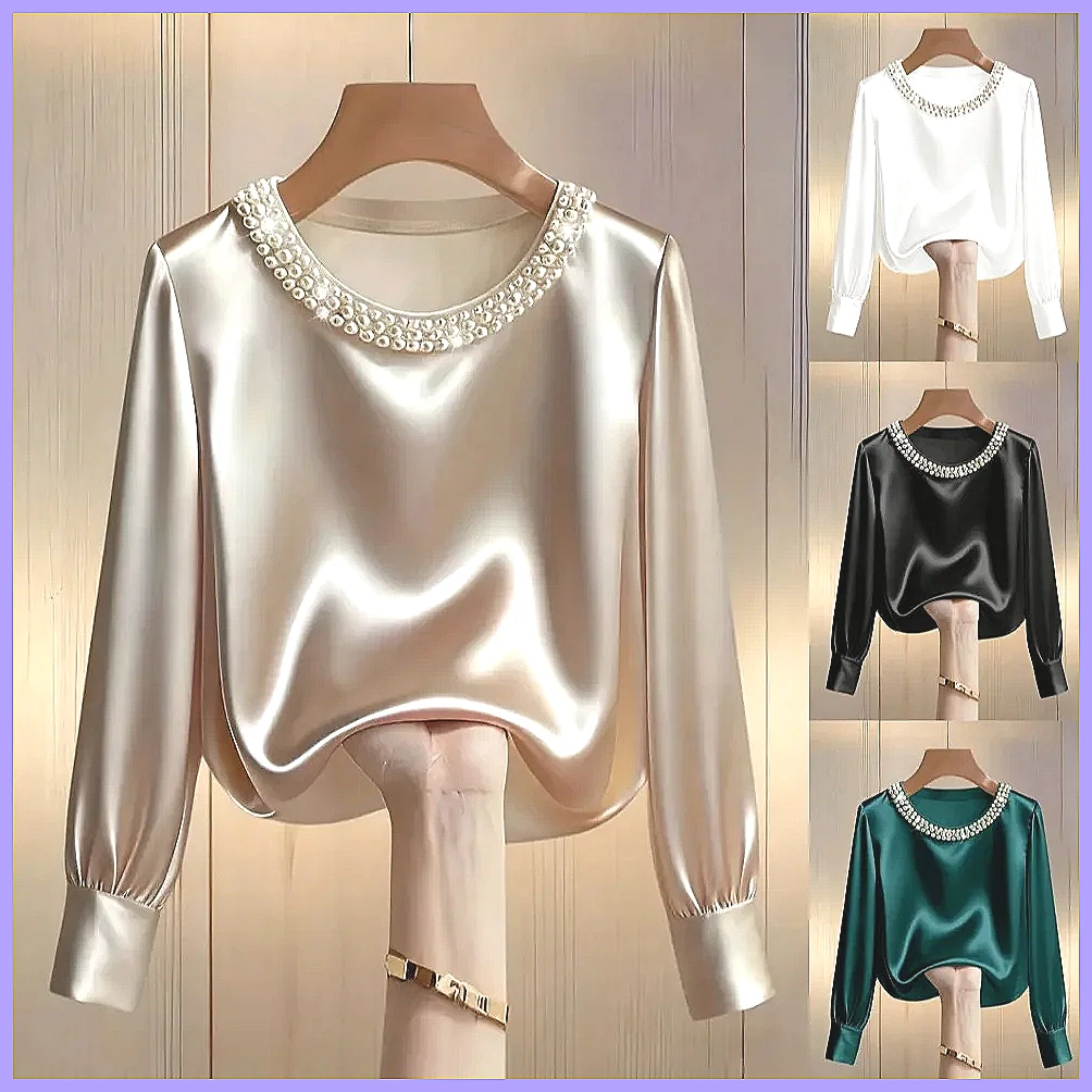 Elegant Beaded Satin Blouse fo - огляд і ціна Blouses