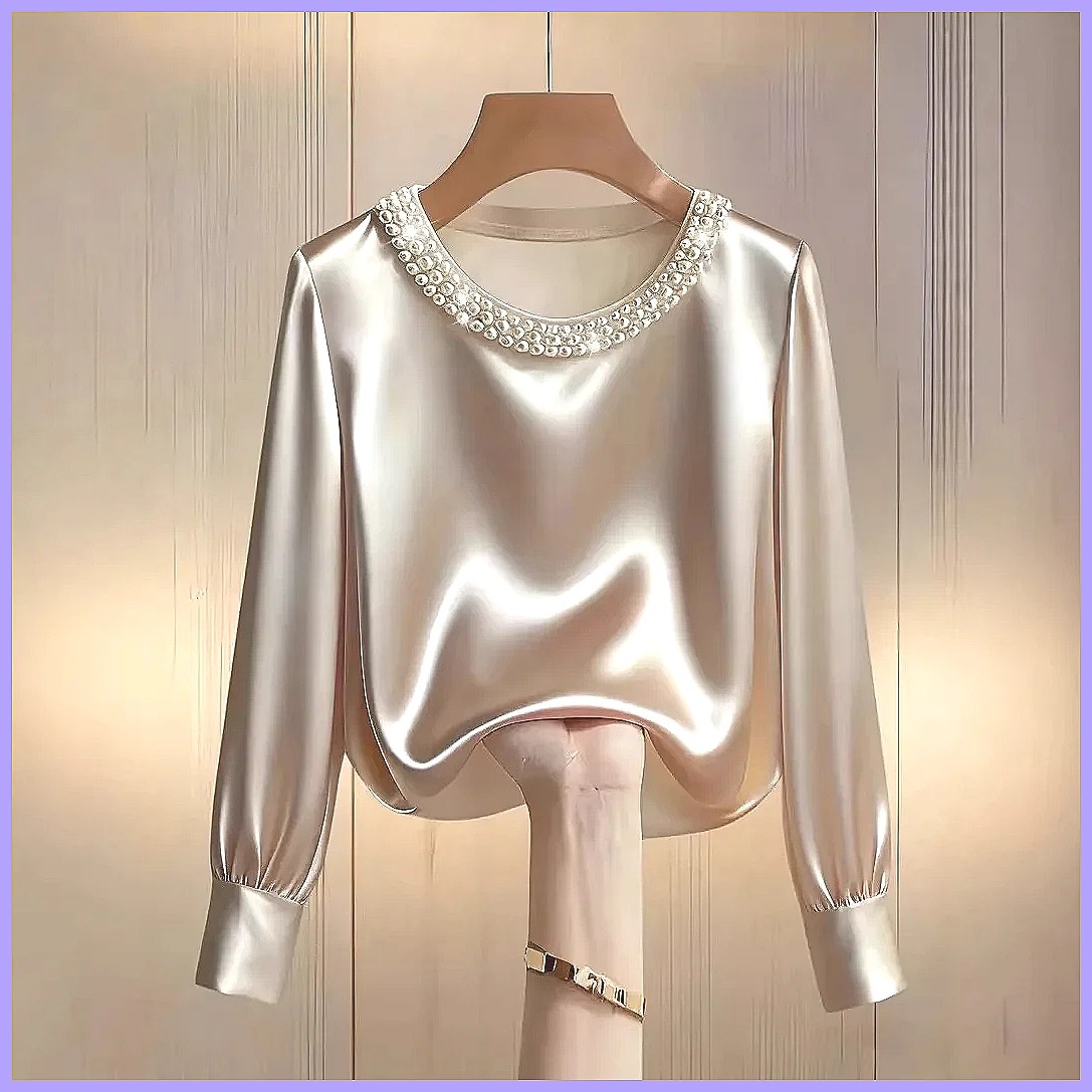 Elegant Beaded Satin Blouse fo - огляд і ціна Blouses