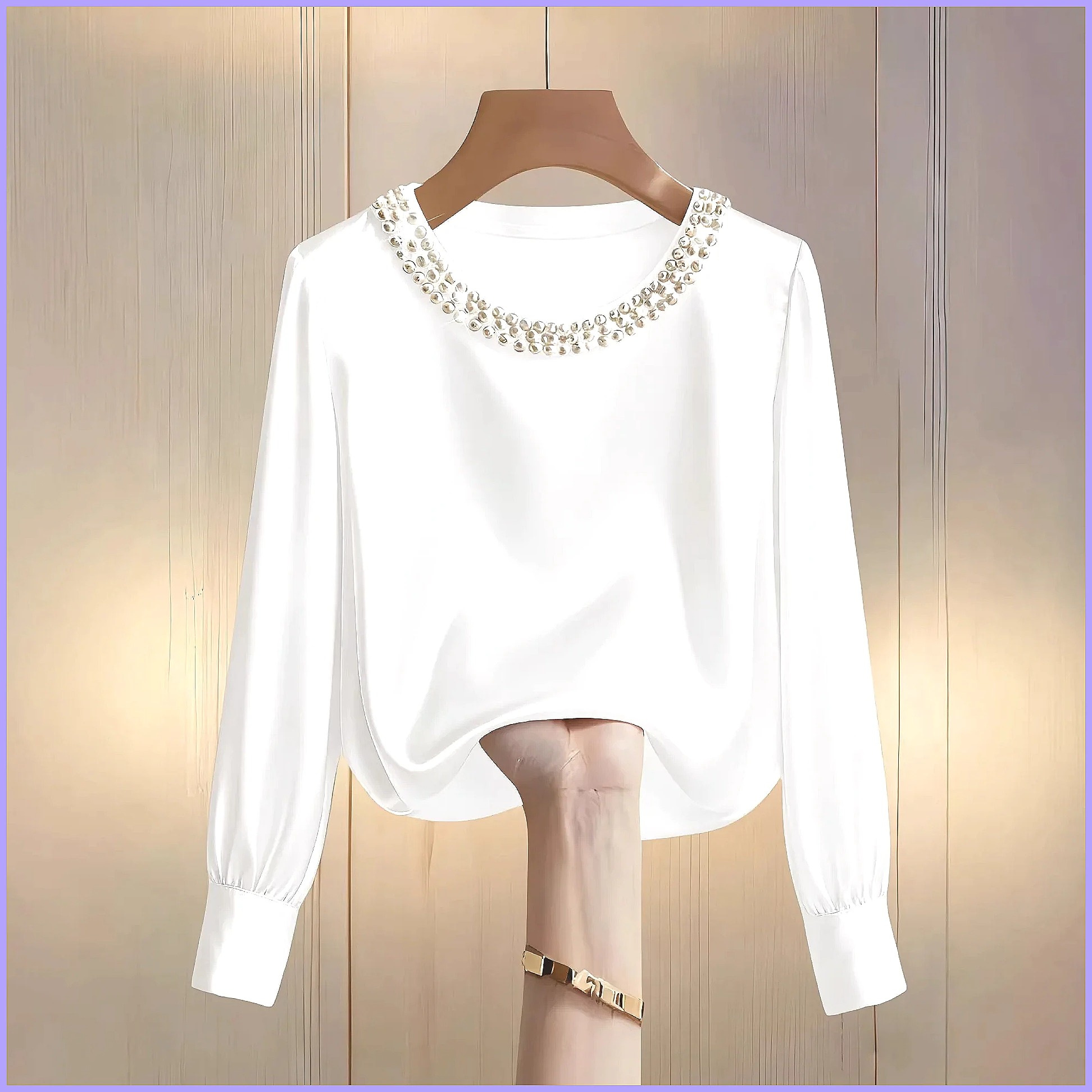 Elegant Beaded Satin Blouse fo - огляд і ціна Blouses