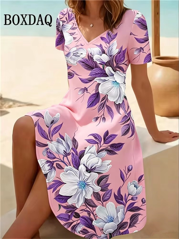 6XL Plus Size Women Dresses Su - огляд і ціна Boho Summer Beach Maxi Dress