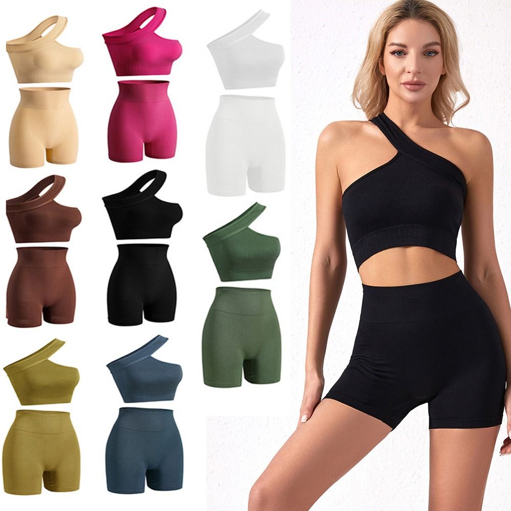2Pcs Casual Seamless Women Wor - огляд і ціна Seamless Ribbed Workout Tank Top