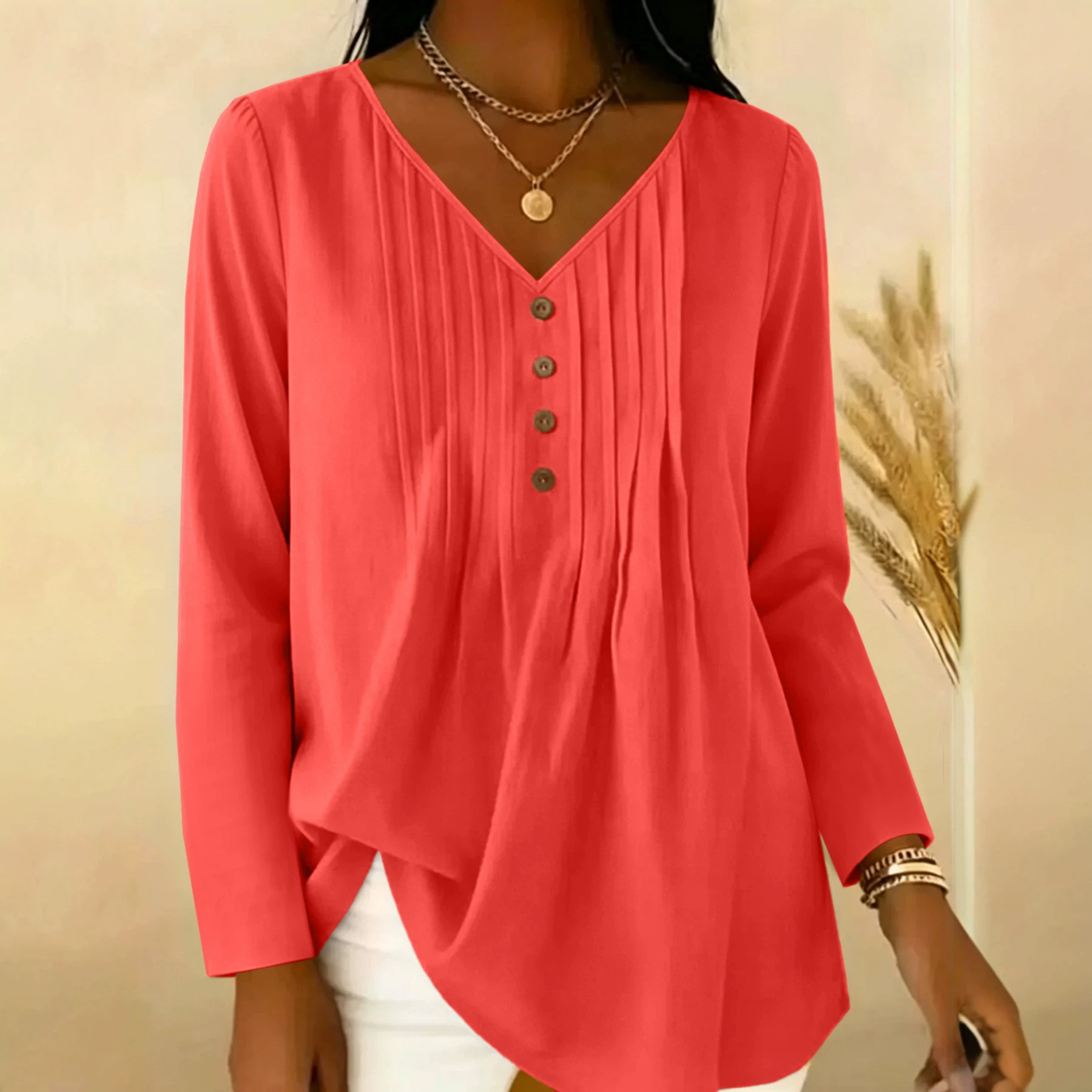 Gentle Early Autumn V-Neck Hal - огляд і ціна Blouses