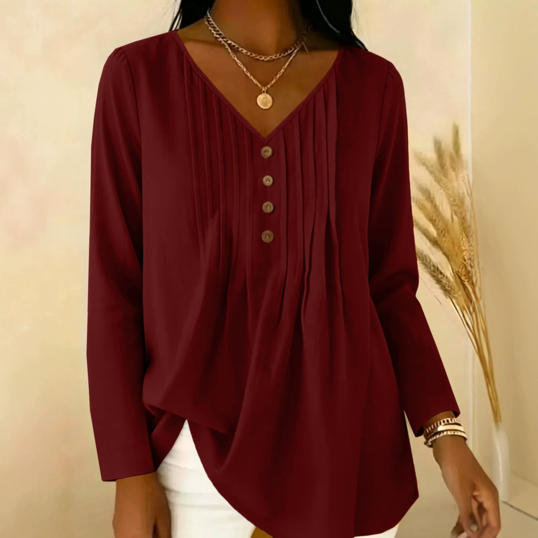Gentle Early Autumn V-Neck Hal - огляд і ціна Blouses