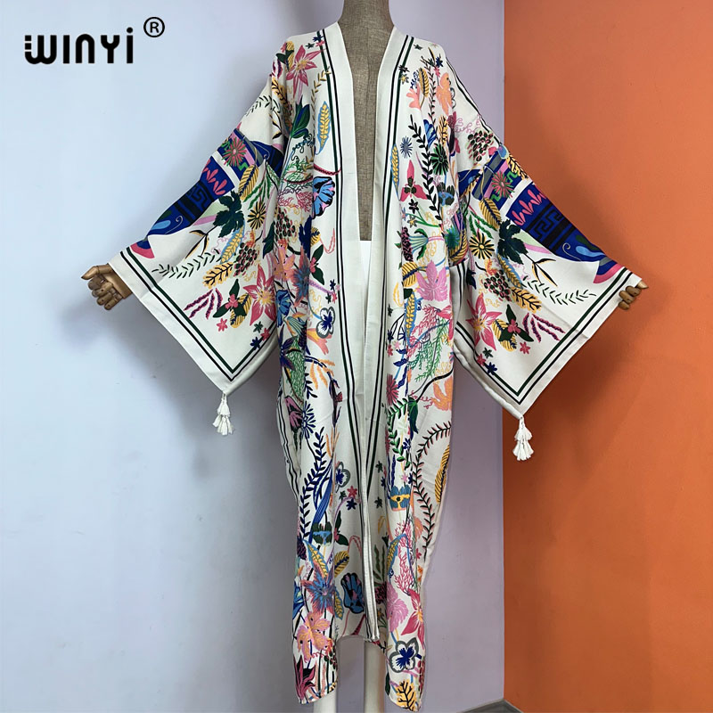 WINYI kimono new boho beach su - огляд і ціна Boho Summer Beach Maxi Dress