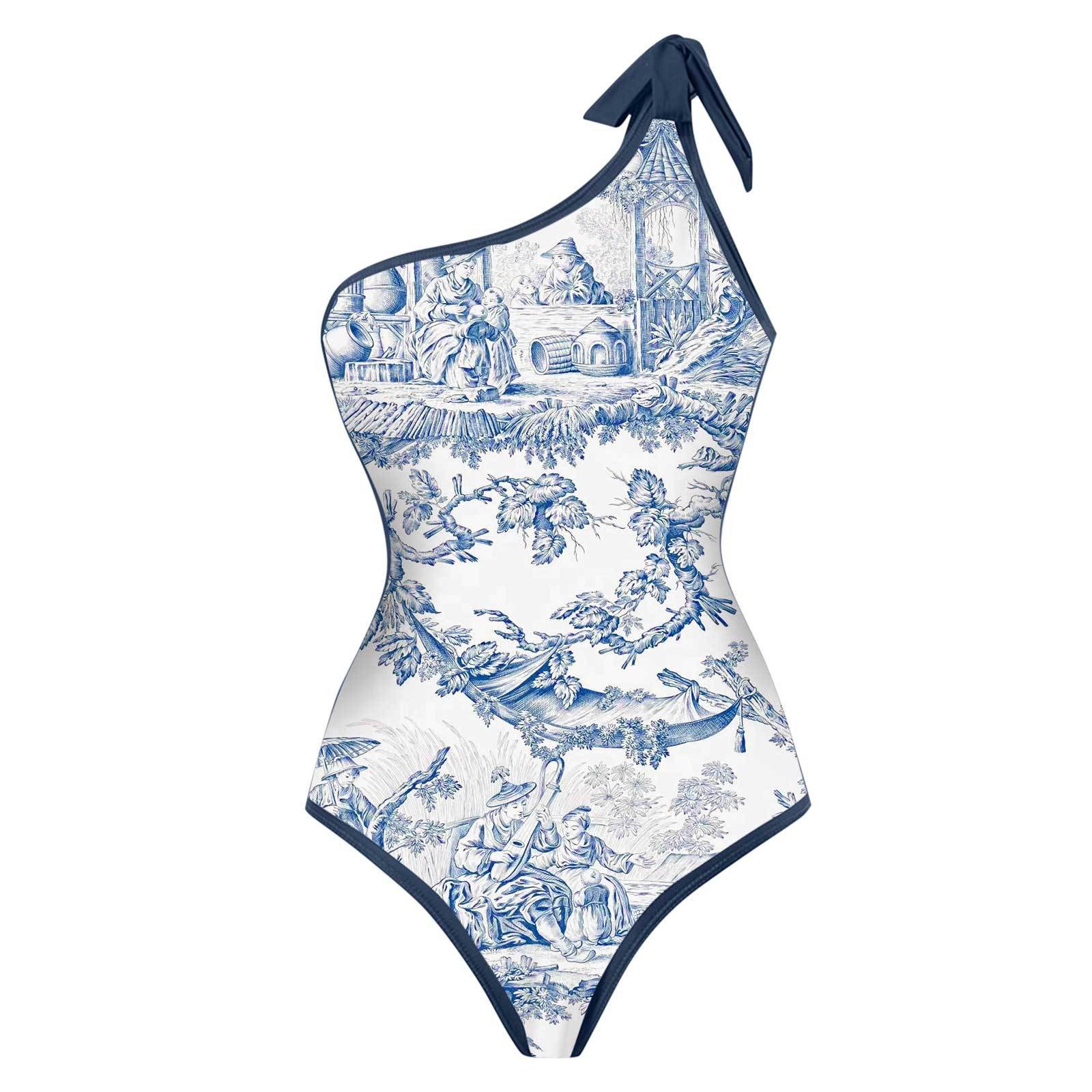 Woman Bikini Tankini Blue And  - огляд і ціна Skirts
