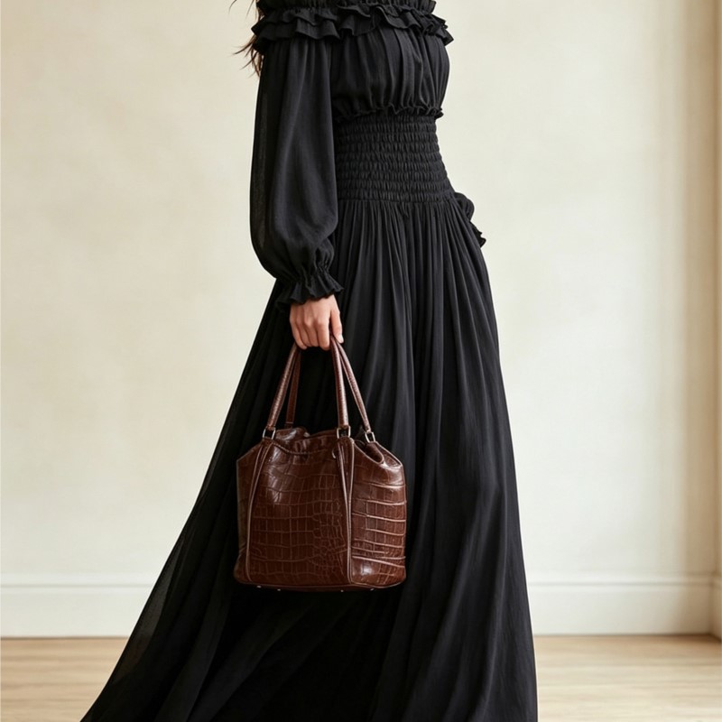 Women Off‑Shoulder Ruffle Maxi - огляд і ціна Off Shoulder Puff Sleeve Sundress