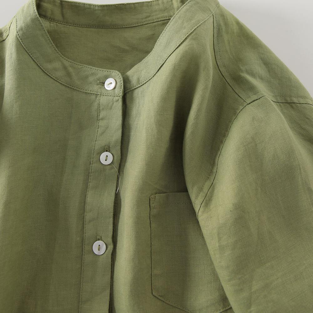 Outlet Japanese Style Linen Sh - огляд і ціна Casual Loose Linen Shirt Dress