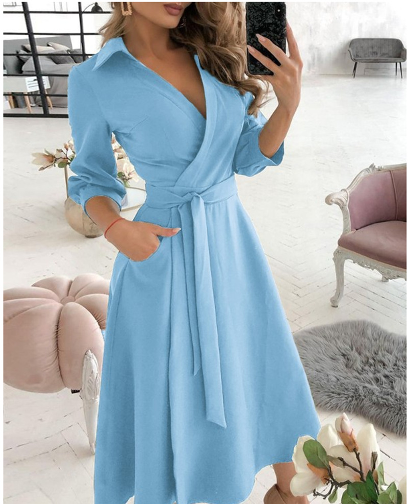 Women Print Dress Sexy V-Neck  - огляд і ціна French Vintage Floral Midi Dress