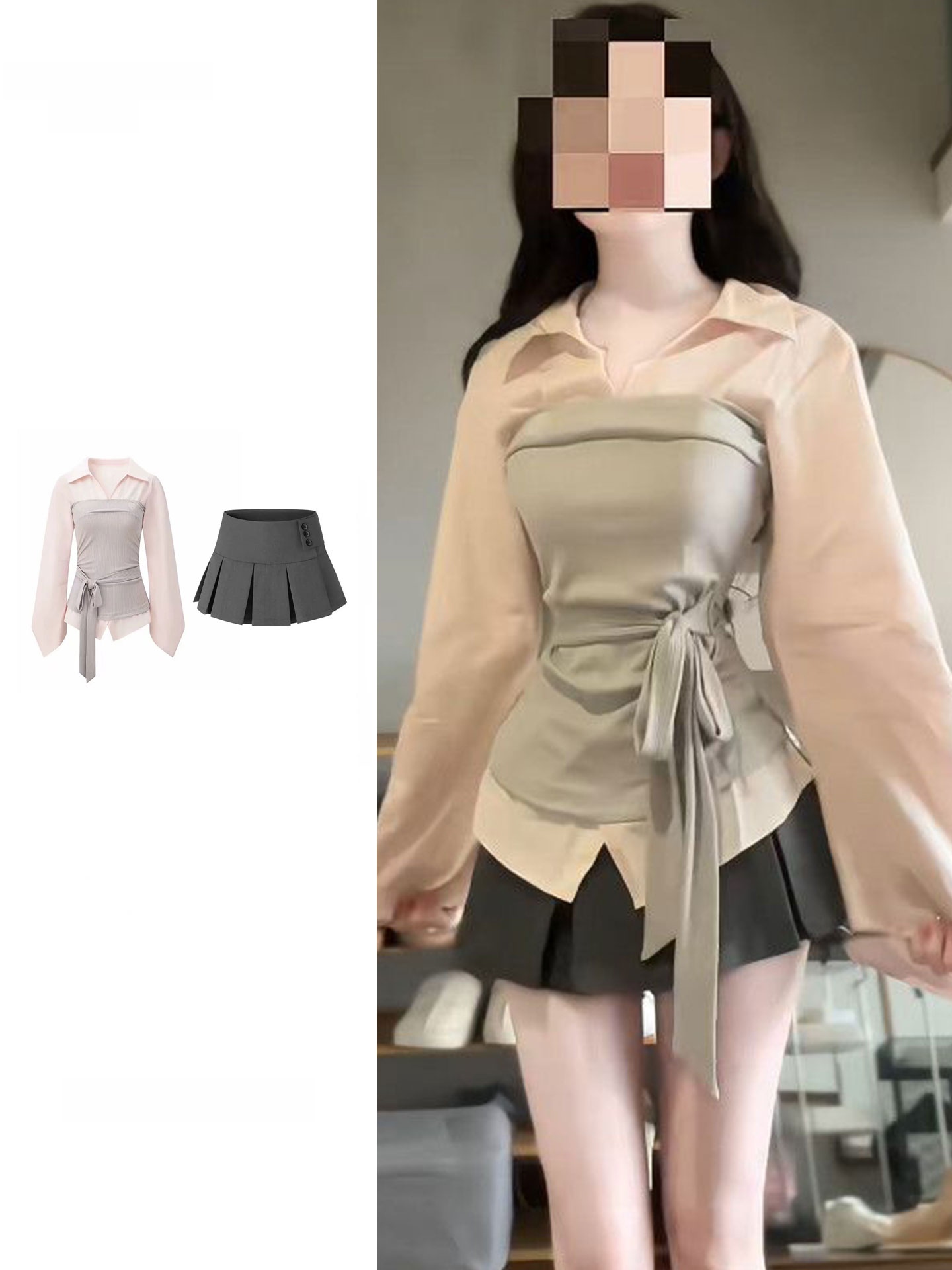 Women's plus Size Korean Style - огляд і ціна Korean Style A Line Shirt Dress