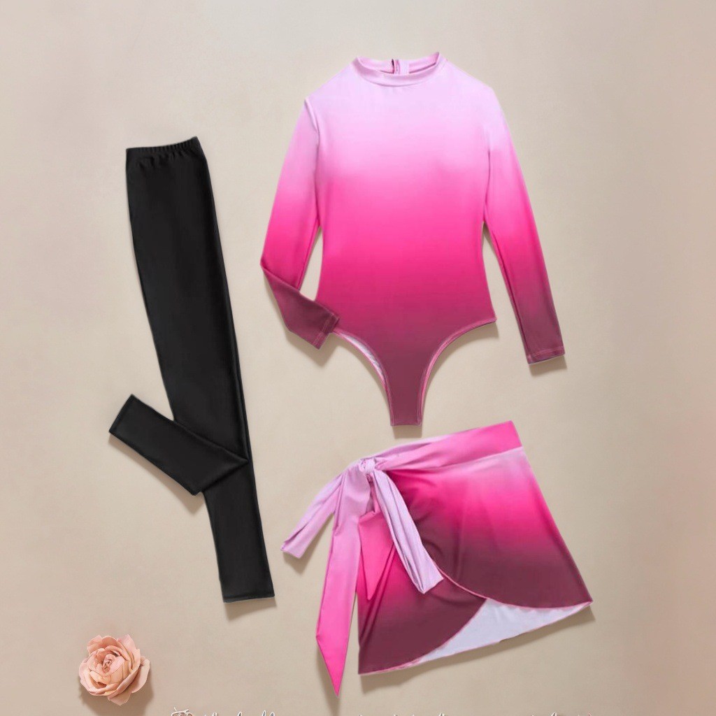 Blue Long Sleeve Swimsuit High - огляд і ціна Skirts
