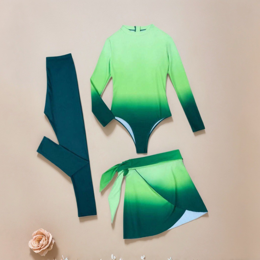 Blue Long Sleeve Swimsuit High - огляд і ціна Skirts