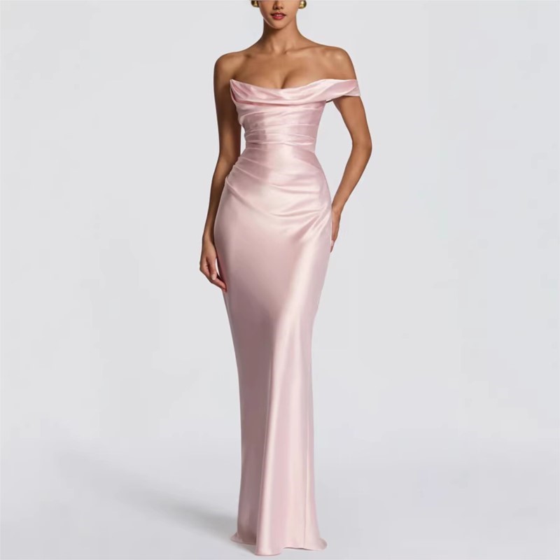 Sexy Slim Satin Dress Elegant  - огляд і ціна Elegant Satin Evening Gown Split
