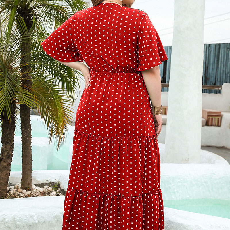Boho Dot Printed V-Neck Women' - огляд і ціна Boho Summer Beach Maxi Dress