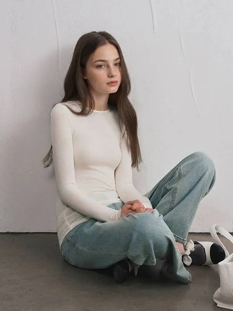 Women Cashmere Blend Long Slee - огляд і ціна Blouses