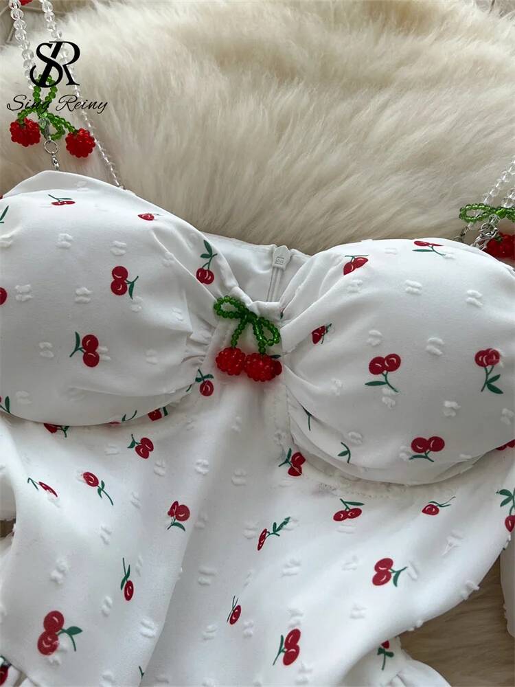 Fairycore Vacation Summer Dres - огляд і ціна Off Shoulder Puff Sleeve Sundress